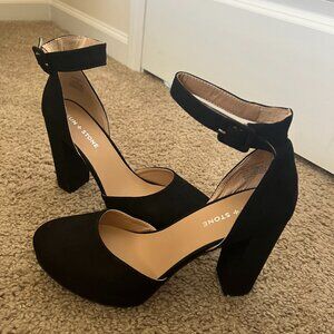 Black Platform Heels Sun and Stone